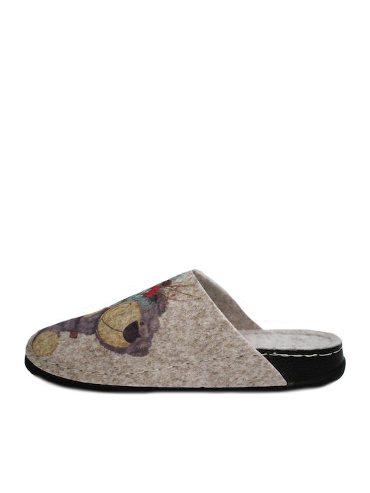 Anatomische Damen Hausschuhe Beige