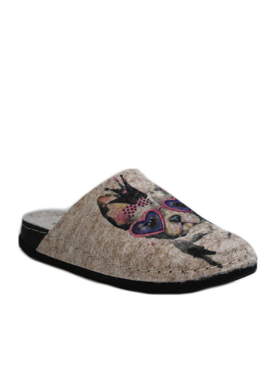 Anatomische Damen Hausschuhe Beige