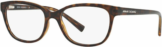 Armani Exchange 3037 8037 Дамски Ацетат Рамки За Очилa Кафяв Костенурков AX3037 8037
