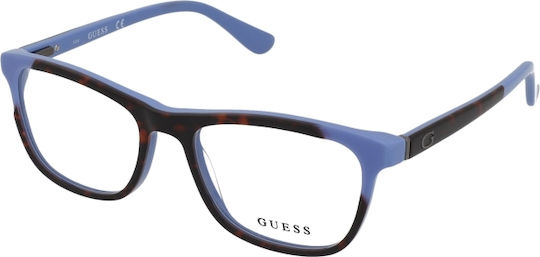 Guess Дамски Пластмасов Рамка за Очила Син GU2615 092
