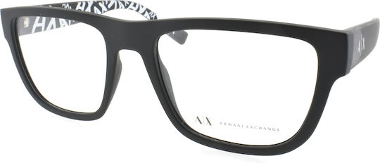 Armani Exchange Plastic Eyeglass Frame Black AX3062 8029