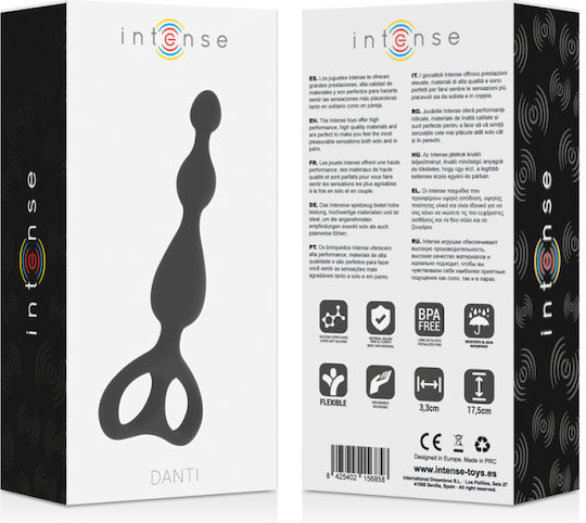 Intense Danti Anal Anal Beads Black 17.5cm