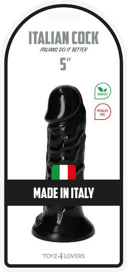 Toyz4lovers Dildo Romeo Ρεαλιστικό Dildo με Βεντούζα Μαύρο 12.5cm