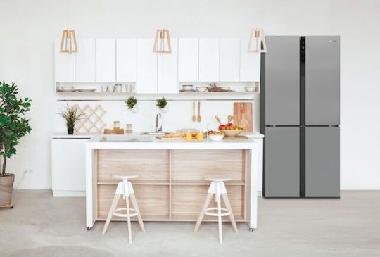 Candy Ψυγείο Ντουλάπα 436lt NoFrost Υ183xΠ83.6xΒ63.6εκ. Inox CSC818FX