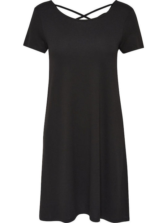 Leo Sommer Mini Damenkleid Schwarz