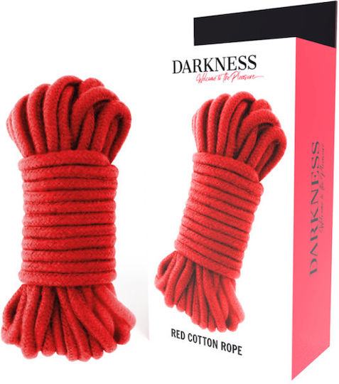Darkness Kinbaku Cotton Rope Σχοινί Δεσίματος σε Κόκκινο Χρώμα