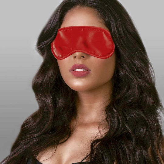 Secretplay Padded Blindfold Mască BDSM în Culoare Roșu