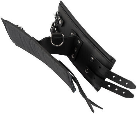 Zado Black Leather Handcuffs Cătușe în Culoare Negru