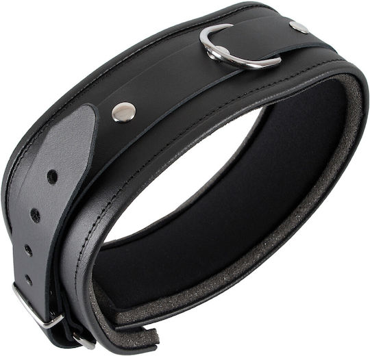 Zado Black Leather Collar Κολάρο σε Μαύρο Χρώμα