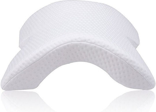 Neck Support Pillow with Memory Foam 33x31x12cm 81005MDP00WH-0345