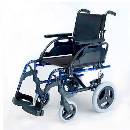 Sunrise Medical Breezy Style Wheelchair 12 Inch Folding Simple Type with Simple Back 40.5cm Blue