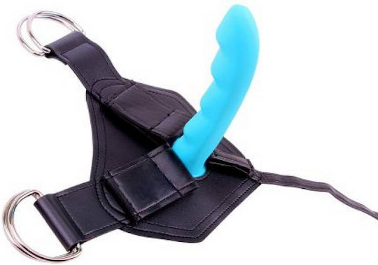 Chisa Novelties Cavelier Strap-On Арсенал с Единично Дилдо 18см в Тюркоазен цвят