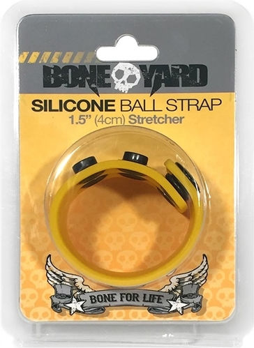 Boneyard Ball Strap Δαχτυλίδι Όρχεων Σιλικόνης Κίτρινο