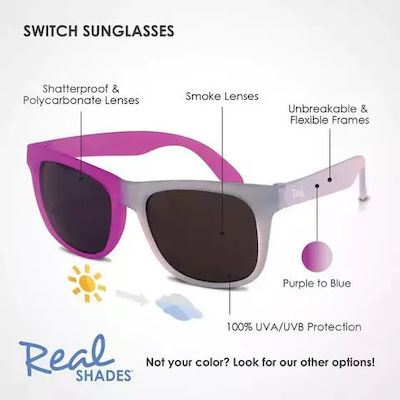 Real Shades Switch Sunglasses for Kids Kinder-Sonnenbrillen 4SWIBLPU