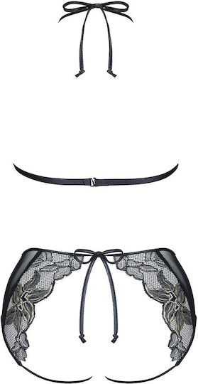 Demoniq Magnetic Mathilde Bra Set Sexy Dessous-Set Schwarz