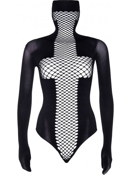 Leg Avenue KI4022 Masked Teddy Sexy Κορμάκι Διχτυωτό Μαύρο