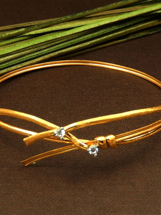 Polytimo Damen Armband aus Gold 14K mit Zirkon