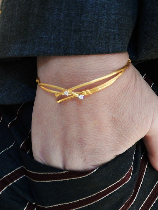 Polytimo Damen Armband aus Gold 14K mit Zirkon