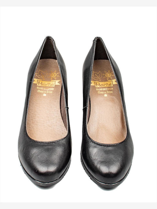 Marila Footwear Leather Black Heels