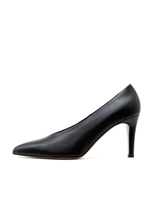 I Athens Leather Black High Heels