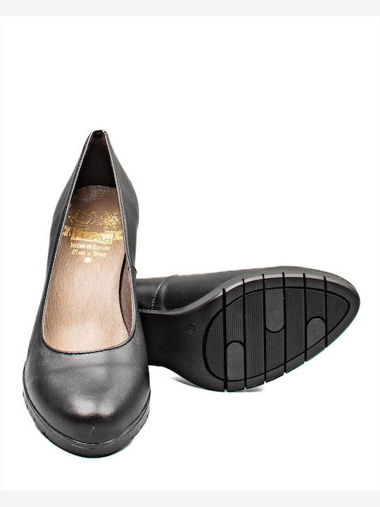 Marila Footwear Leather Black Heels