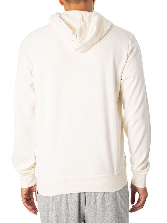 Emporio Armani Herren Sweatshirt Jacke mit Kapuze und Taschen Beige