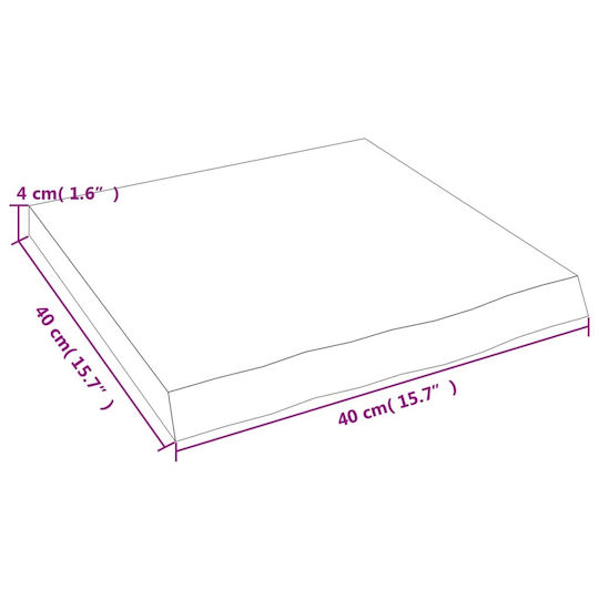 vidaXL Πάγκος χωρίς Νιπτήρα Μ40xΒ40xΥ4cm Καφέ