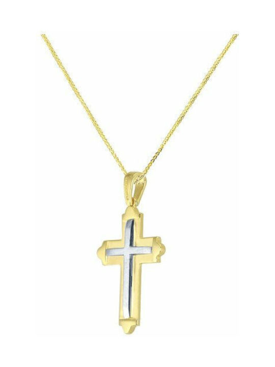 Fa Cad'oro Gold Kreuz 14K mit Kette