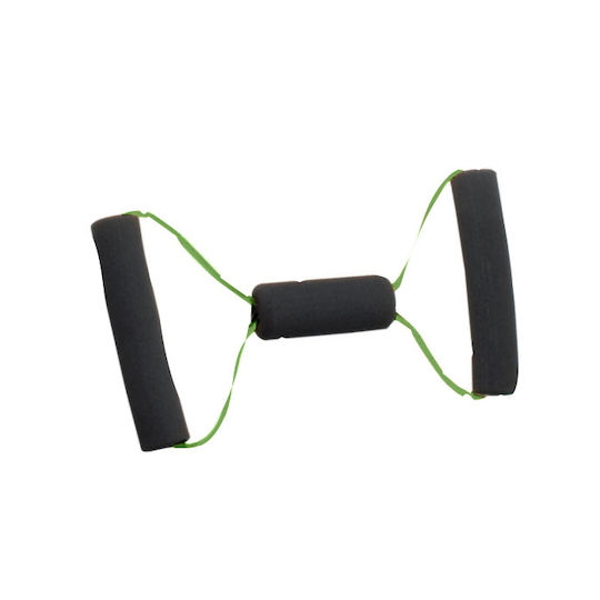 Lowenstein BowTie Exercise Tube 36cm Medium Resistance Band Figure 8 Moderate with Handles Green 0.36m