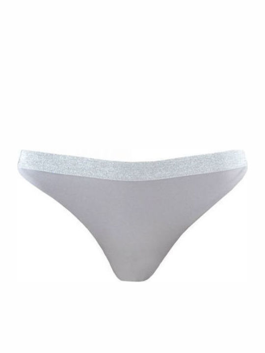 Rock Club ΒP-3069 Bikini Slip Weiß BP3069.white-shiny