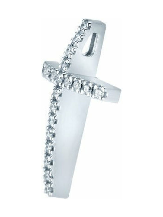 Savvidis White Gold Cross 18K