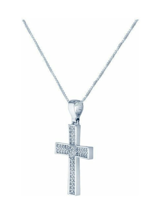 Savvidis White Gold Cross 14K with Chain