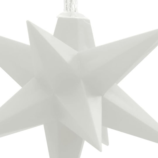 vidaXL Plastic Christmas Decorative Pendant Star 7.5x10cm White