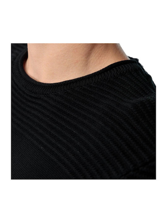 Devergo Herren Langarm-Pullover Schwarz