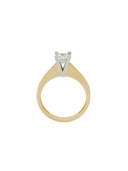 Single Stone from White Gold 14K