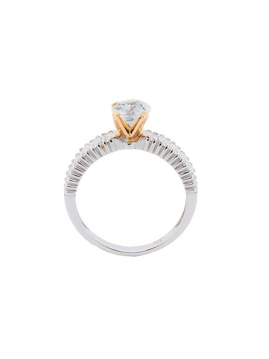 Single Stone from White Gold 14K