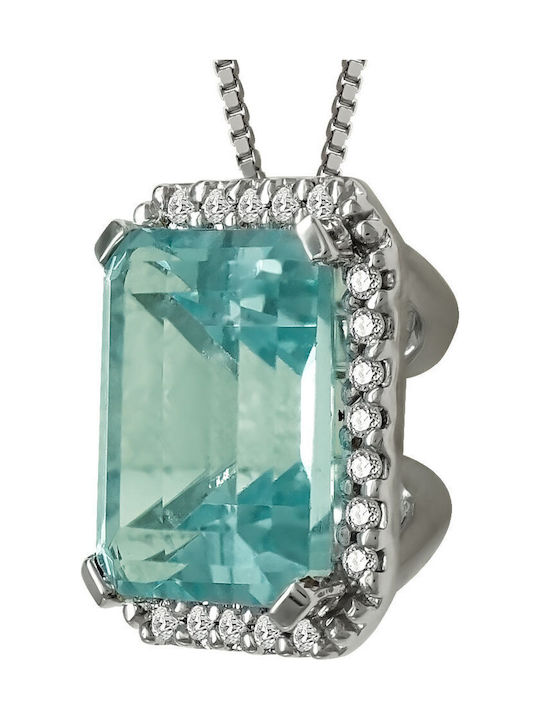 Kiriakos Gofas Kette aus Weißgold 18K Blau