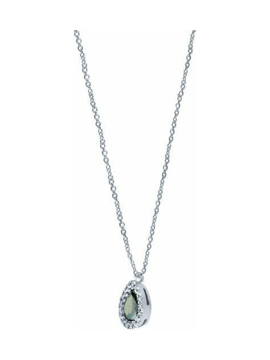 Savvidis Necklace from White Gold 18k with Diamond