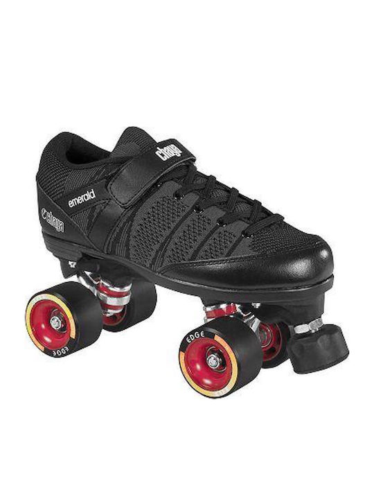Chaya Derby Emerald Hard Quad Rollers Μαύρα Παιδικά
