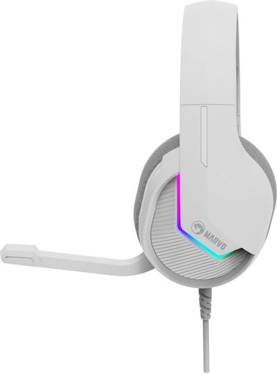 Marvo H8618 Over Ear Gaming Headset with Connection USB White