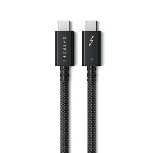 Satechi Плетена Thunderbolt 4 Кабел 240W Черен 1м (ST-YTB100K)
