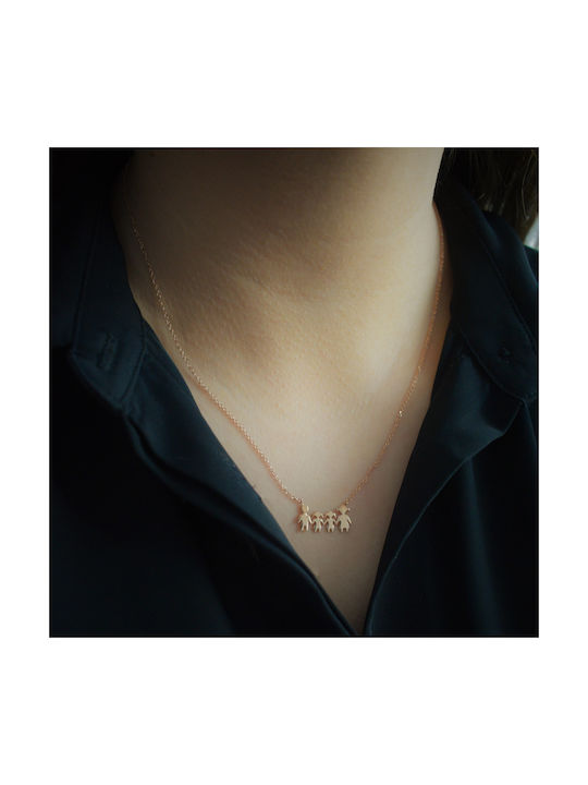 Necklace Family from Rose Gold 14K