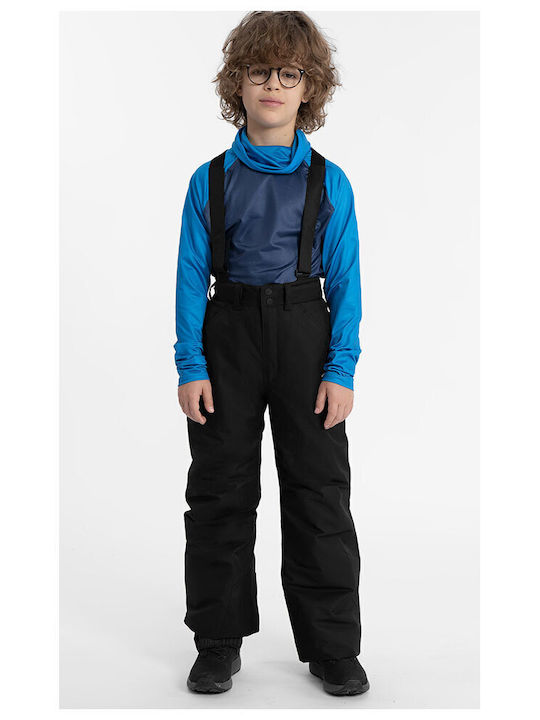 4F 4FJAW23TFTRM358-21S Kids Dungarees for Ski & Snowboard Black