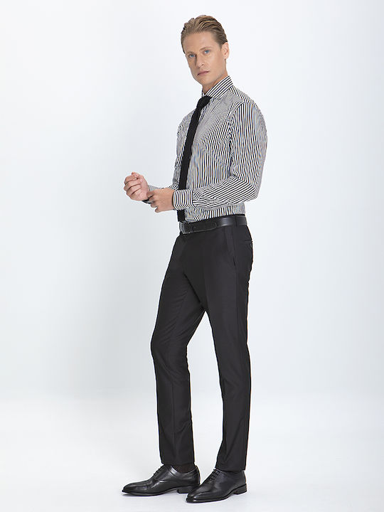 Donini Uomo Exclusive Men's Trousers in Slim Fit Black