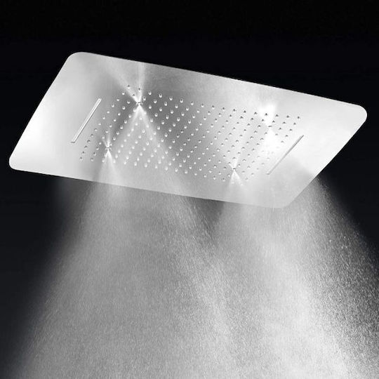Excel Set Mischer, Handbrause & Duschkopf für Wandmontage für Dusche 4 Ausgänge Silber