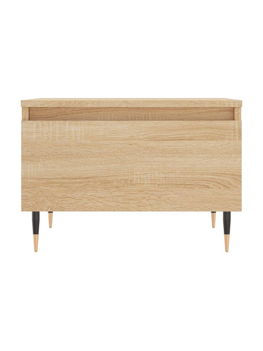 Rectangular Side Table Wooden with Drawers Beige 2 Pieces M50xW46xH35cm