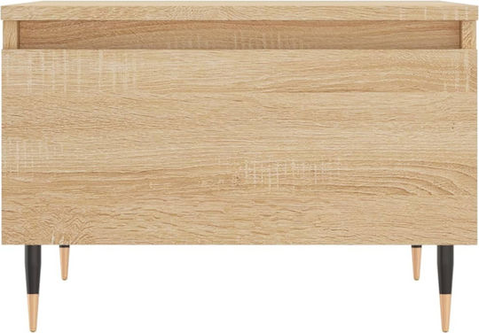 Rectangular Side Table Wooden with Drawers Beige 2 Pieces M50xW46xH35cm