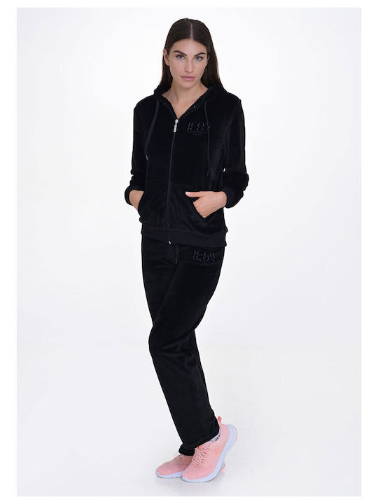 Target Women's Hooded Velvet Cardigan Black