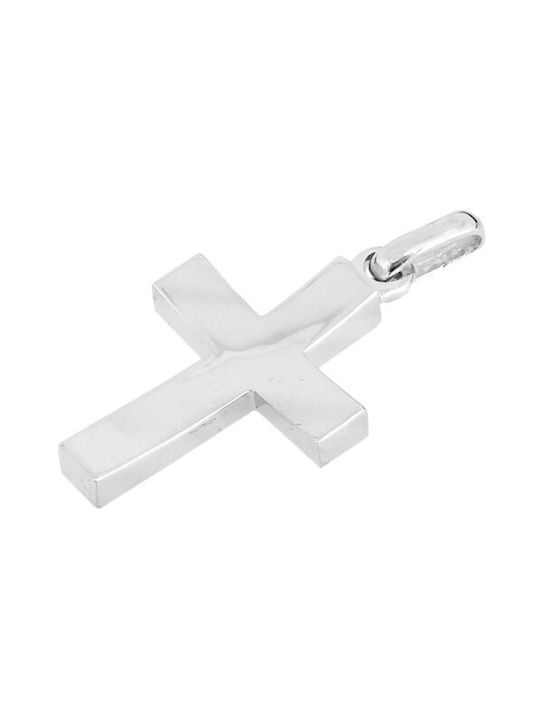 Men's White Gold Cross 14K with Chain