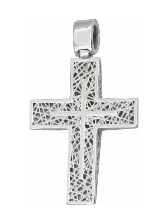 White Gold Cross 14K